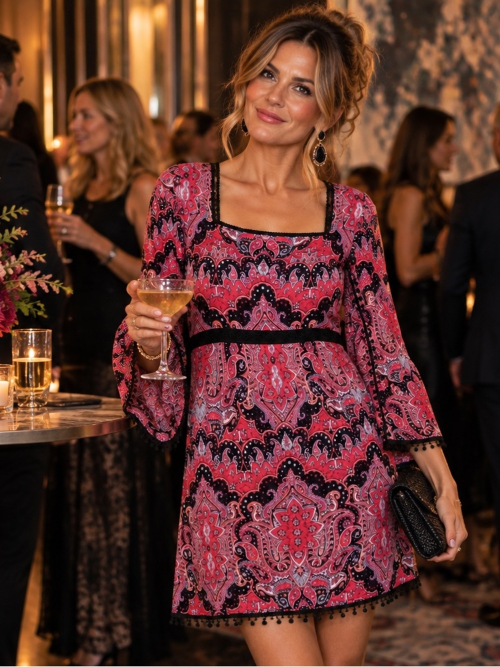 Nwt! Free People Paisley Tunic Dress, S.